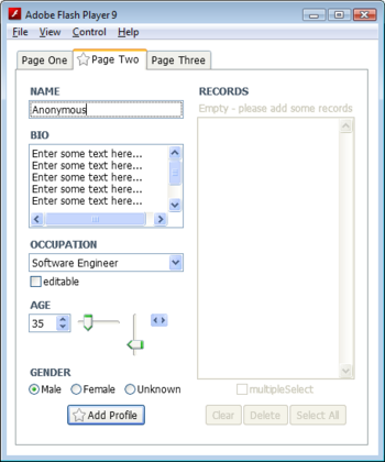 Aspire UI Components Standard Edition screenshot