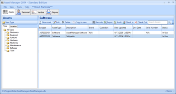 Asset Manager - Standard Edition screenshot
