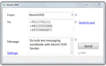 Atomic SMS Sender screenshot