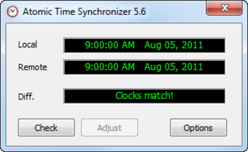 Atomic Time Synchronizer screenshot