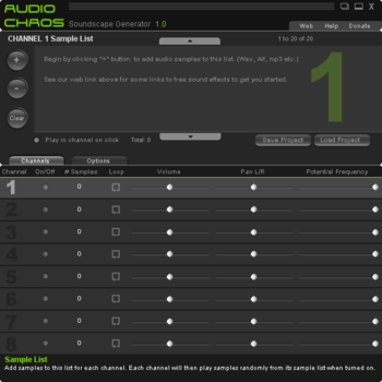 Audio Chaos Soundscape Generator screenshot