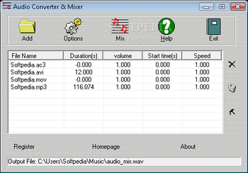 Audio Converter Mixer screenshot