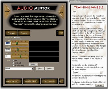 Audio Mentor Noise Reduction Software screenshot