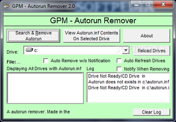 Autorun Remover - GPM screenshot