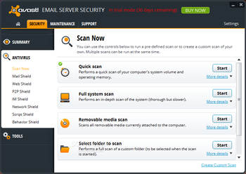 Avast Email Server Security screenshot 3
