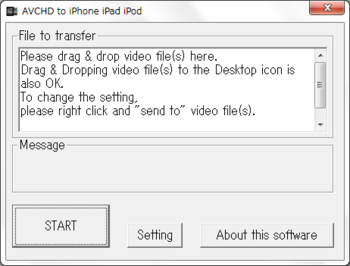 AVCHD to iPhone iPad iPod screenshot