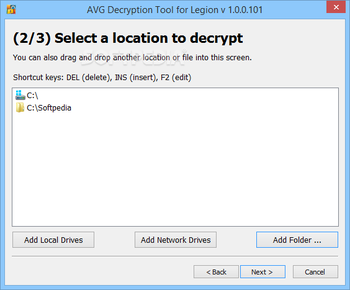 AVG Decryption Tool For Legion screenshot 2