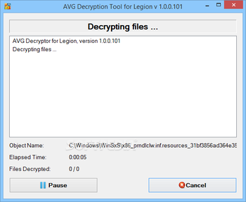 AVG Decryption Tool For Legion screenshot 4
