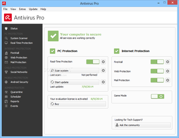 Avira Antivirus Pro screenshot
