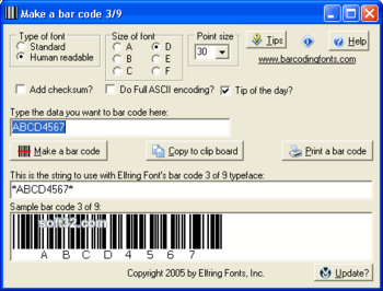 Bar Code 3 of 9 screenshot 2