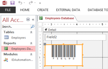 Barcode Generator for Microsoft Access screenshot
