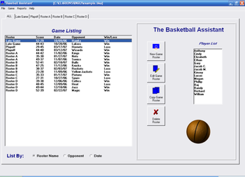 Basketball Roster Organizer screenshot