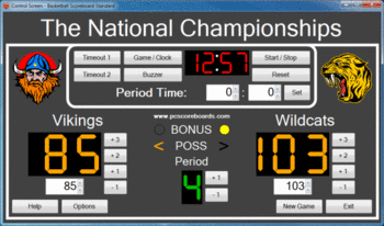 Basketball Scoreboard Standard screenshot 2
