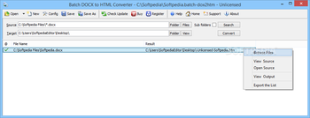 Batch DOCX to HTML Converter screenshot