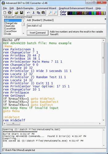 Batch File Compiler Professional Edition screenshot