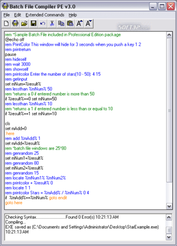 Batch File Compiler Professional Edition screenshot 3