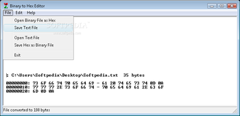 Binary to Hex Editor screenshot