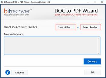 BitRecover DOC to PDF Wizard screenshot 3