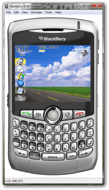 BlackBerry 8330 Simulator screenshot