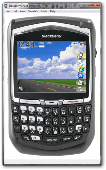 BlackBerry 8703e Simulator screenshot