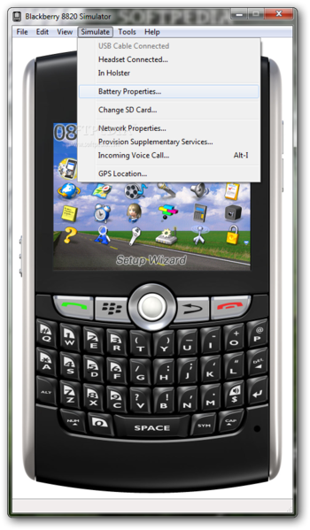 BlackBerry 8820 Simulator screenshot 5