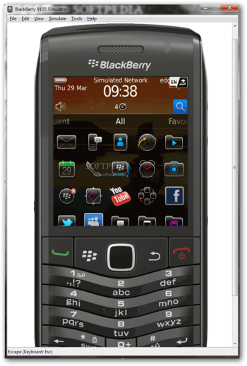 BlackBerry 9105 Simulator screenshot 3