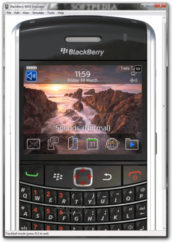 BlackBerry 9650 Simulator screenshot
