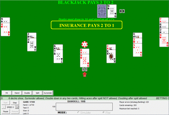 Blackjack Simulator screenshot