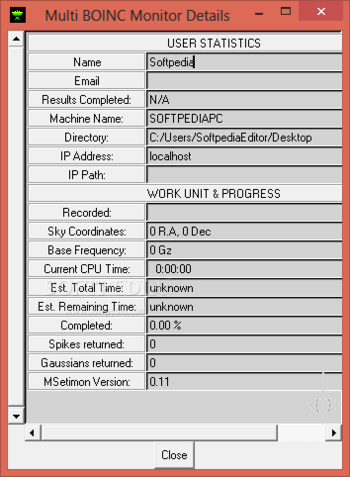 BOINC Monitor screenshot 2