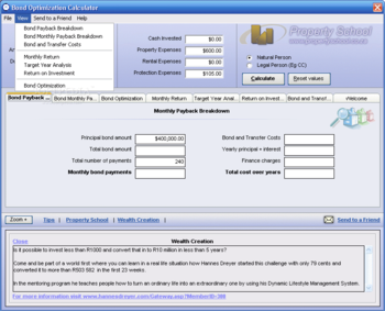 Bond Optimizer Software Suite screenshot 2