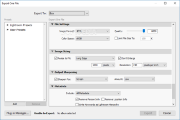 Box Export Plugin for Lightroom screenshot 6