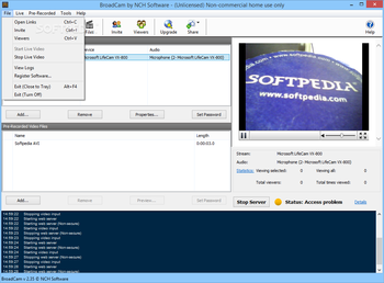 BroadCam Video Streaming Server screenshot 2