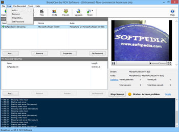 BroadCam Video Streaming Server screenshot 3