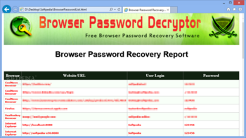 Browser Password Decryptor screenshot 2
