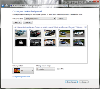 Bugatti Veyron Windows 7 Theme screenshot 2