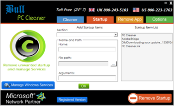 Bull Softwares PC Cleaner screenshot
