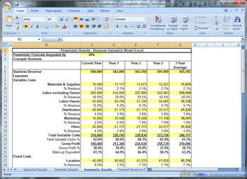 Business Valuation Model Excel screenshot 6