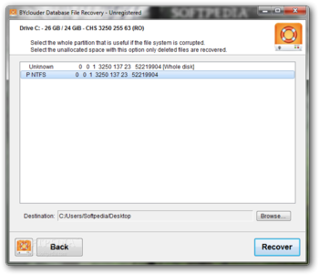 BYclouder Database File Recovery screenshot 3