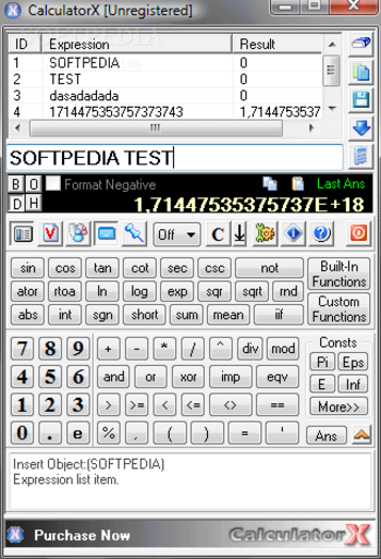 Calculator X screenshot