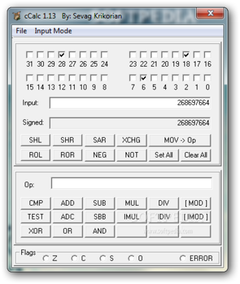 cCalc screenshot