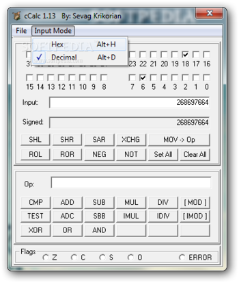 cCalc screenshot 2