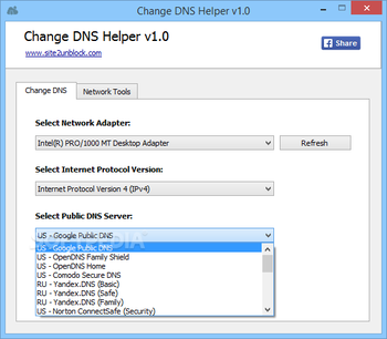 Change DNS Helper Portable screenshot 2