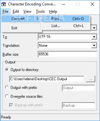 Character Encoding Converter screenshot 2