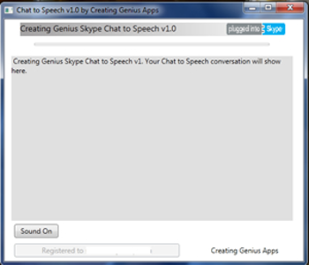 Chat to Speech for Skype screenshot
