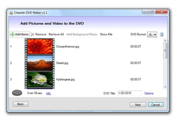 Cheetah DVD Maker screenshot 2