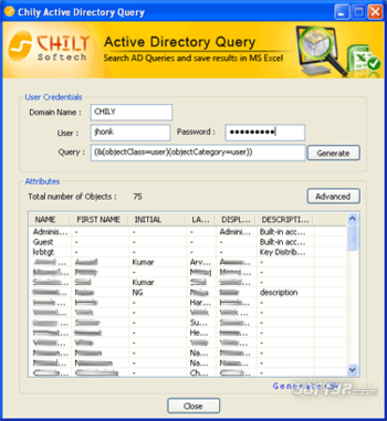 Chily Active Directory Query screenshot 3