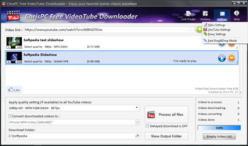 ChrisPC Free VideoTube Downloader screenshot 2
