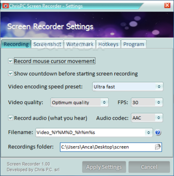 ChrisPC Screen Recorder screenshot 6