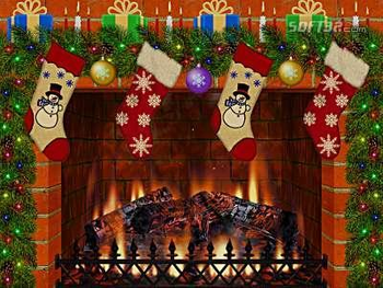 Christmas Decorated Fireplace screenshot 2