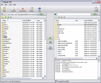 Classic FTP File Transfer Software screenshot